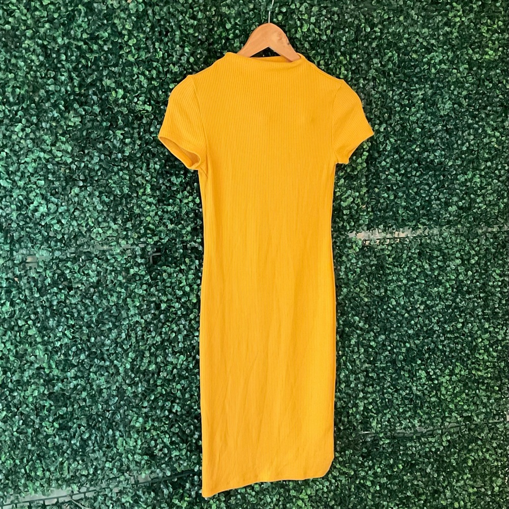 Sunny Yellow Midi Dress